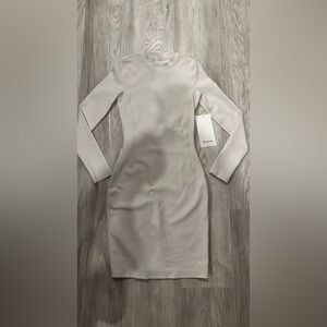 Lululemon Ribbed White/Cream Long Sleeve Dress